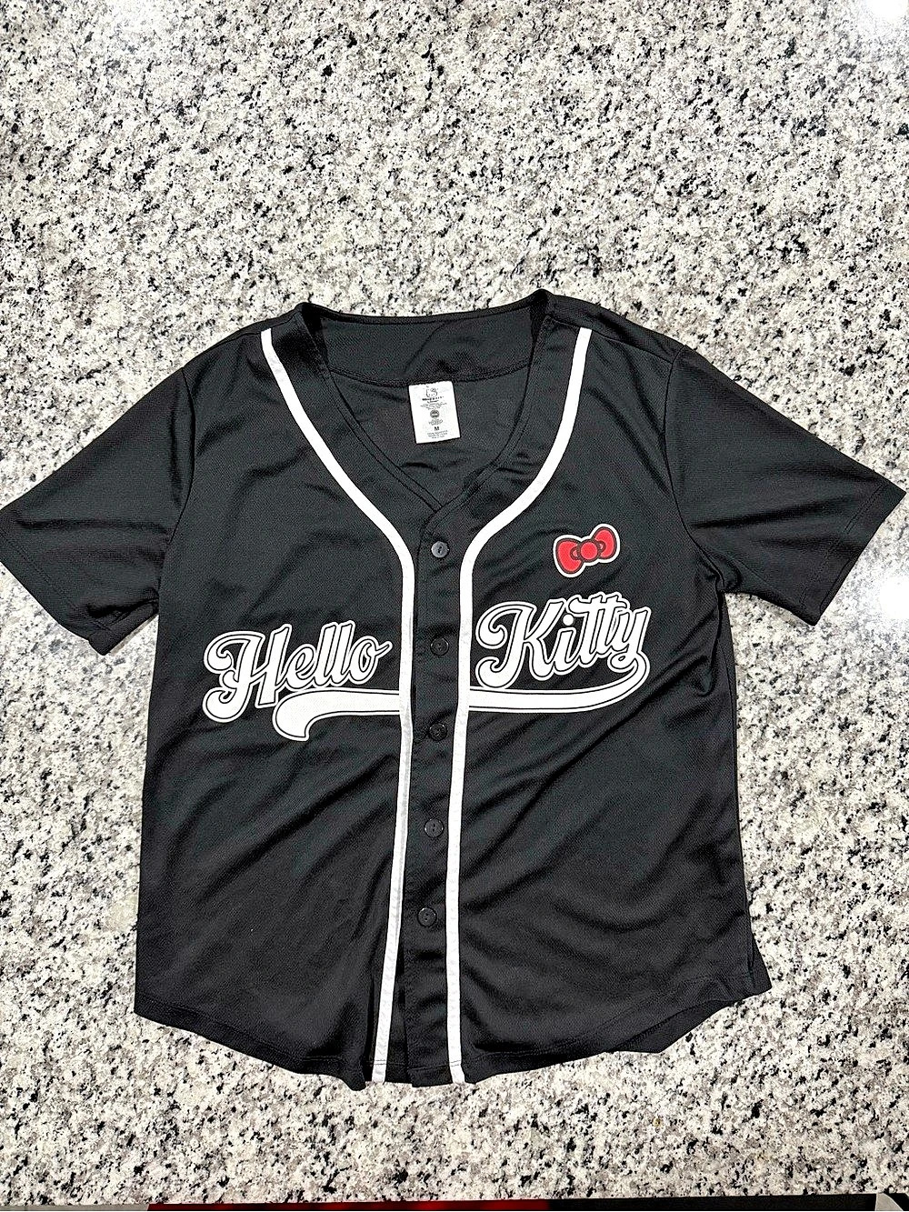 Hello Kitty Black Baseball Jersey Like New